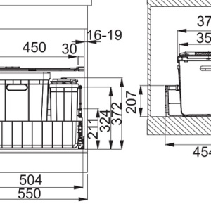FRANKE atkritumu šķirošanas sistēma Sorter 300 Composta