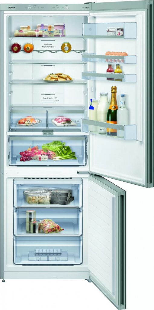 NEFF brīvstāvošs ledusskapis ar saldētavu apakšā KG7493BD0