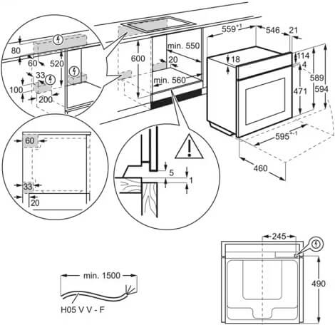 ELECTROLUX cepeškrāsns EOB7S31X