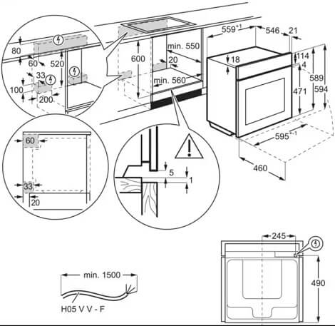 ELECTROLUX cepeškrāsns EOB7S31Z