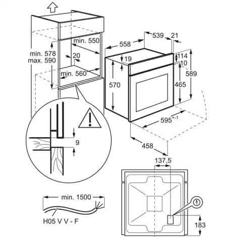 ELECTROLUX cepeškrāsns EOF3H40BX