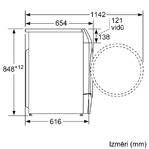 BOSCH veļas mazgājamā mašīna ar žāvētāju WDU8H542SN