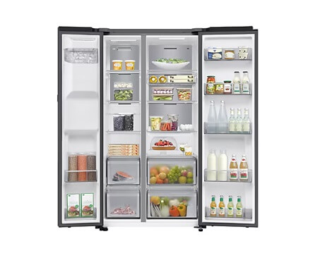 SAMSUNG side by side ledusskapis RS90F64EEFEO