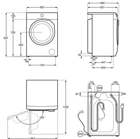 ELECTROLUX veļas mazgājamā mašīna EW9F7607WCE