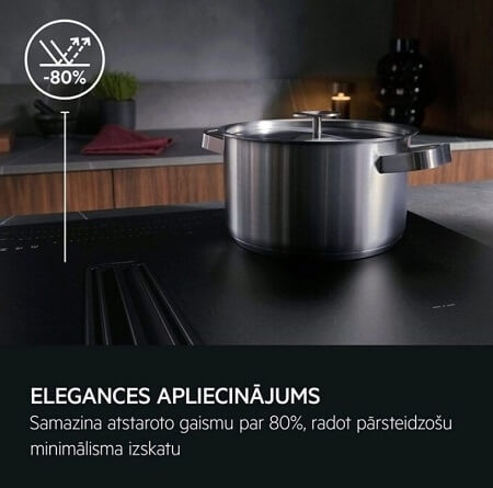 AEG indukcijas virsma ar integrētu tvaika nosūcēju NCP84C01AZ