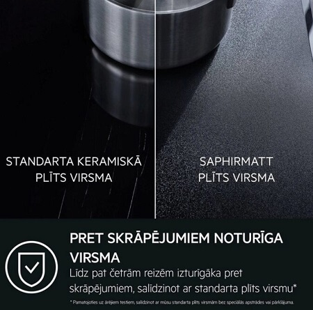 AEG indukcijas virsma ar integrētu tvaika nosūcēju NCP84C01AZ