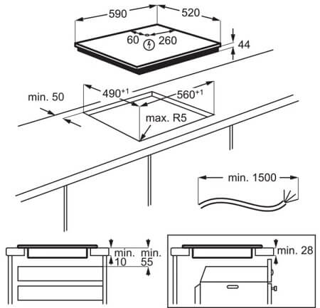 ELECTROLUX indukcijas virsma KIV63443CT