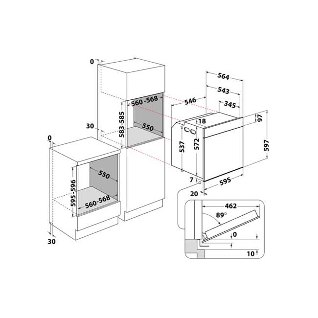 WHIRLPOOL cepeškrāsns WOI118FPT2SSMA