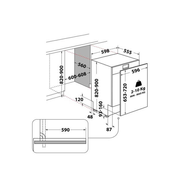 WHIRLPOOL trauku mazgājamā mašīna W0ID751AX
