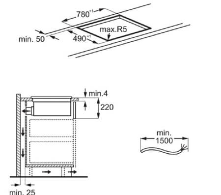 ELECTROLUX indukcijas virsma ar integrētu tvaika nosūcēju KCC84450CZ