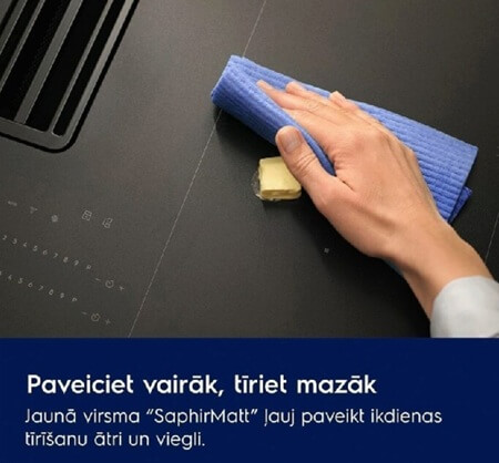 ELECTROLUX indukcijas virsma ar integrētu tvaika nosūcēju KCC84450CZ