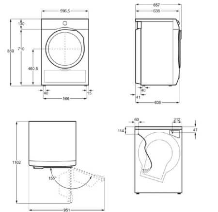 AEG veļas žāvētājs TR9394E