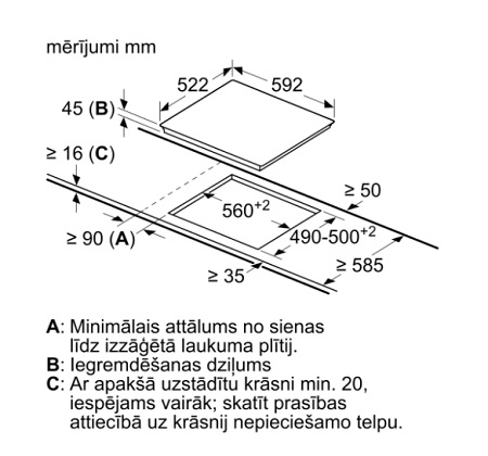 BOSCH keramikas plīts virsma PKE611BA2E