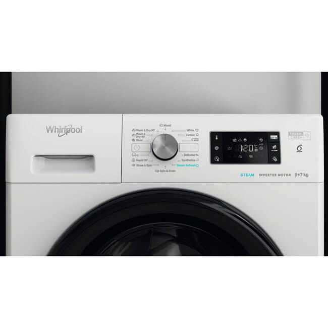 WHIRLPOOL veļas mazgājamā mašīna ar žāvētāju FFWDB976258BVEE