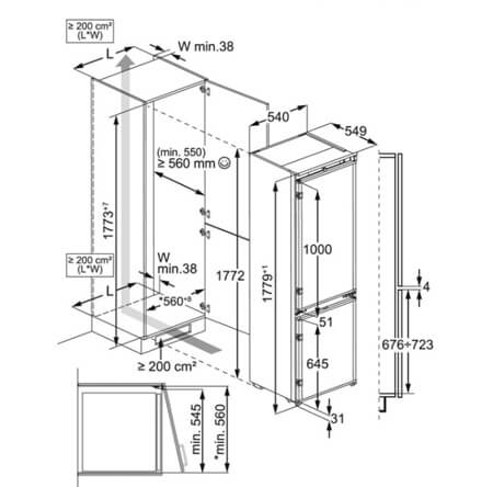 AEG iebūvējams ledusskapis TC6MS18FDS