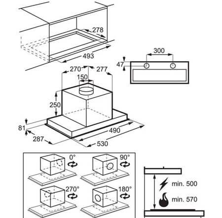ELECTROLUX tvaika nosūcējs CFG526R
