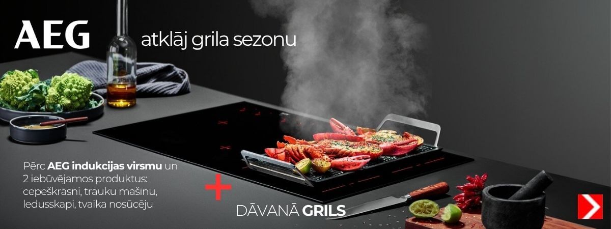 AEG indukcijas virsma un dāvanā grils