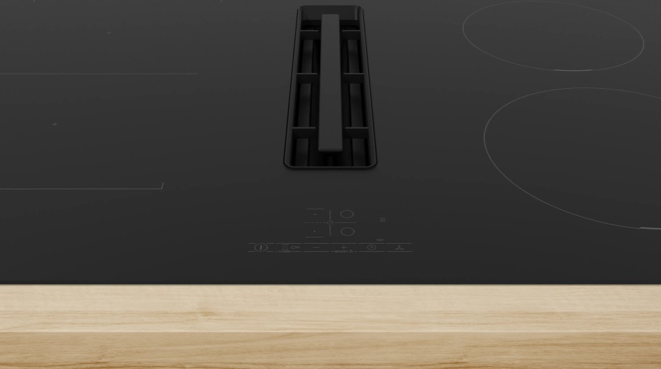 BOSCH indukcijas plīts virsma ar integrētu tvaika nosūcēju PVS811B16E