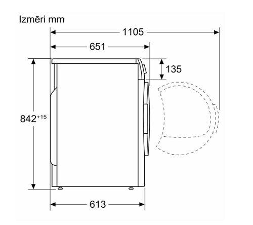 BOSCH siltumsūkņa tipa veļas žāvētājs WQB246DLSN