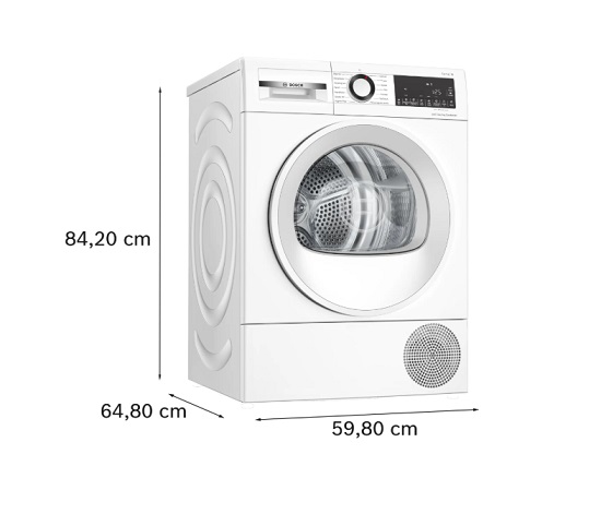 BOSCH siltumsūkņa tipa veļas žāvētājs WQG245DLSN