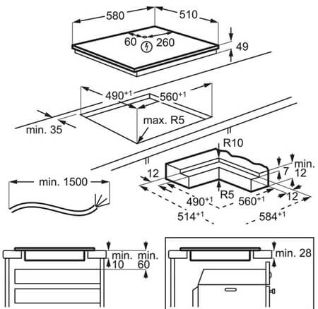 AEG indukcijas plīts virsma TO64IB00IB