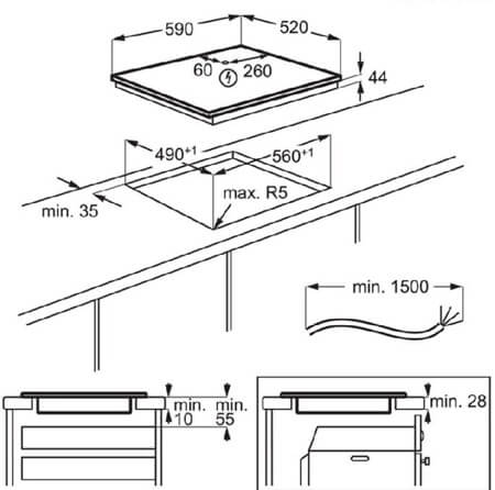AEG indukcijas plīts virsma TO64IM00FB