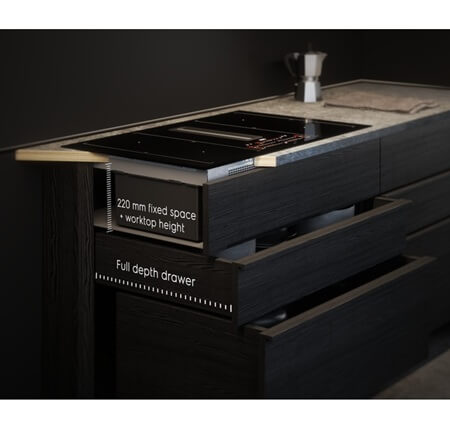 AEG indukcijas plīts virsma ar integrētu tvaika nosūcēju CCE84543FB