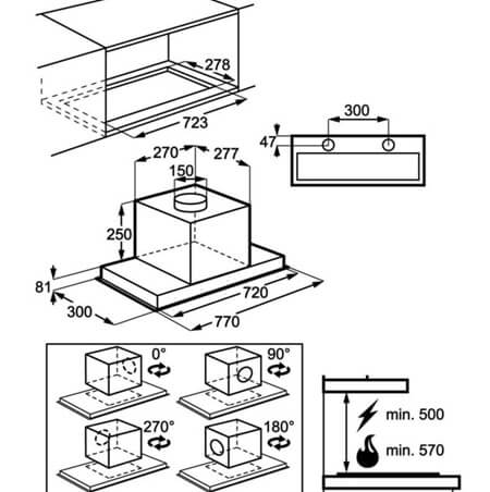 AEG tvaika nosūcējs DGE5861HM