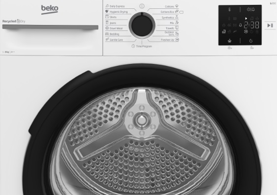 BEKO veļas žāvētājs BM3T38230W_3 BEKO veļas žāvētājs BM3T38230W