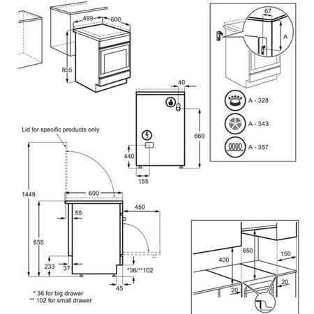 ELECTROLUX gāzes plīts ar elektrisko cepeškrāsni LKK540232W