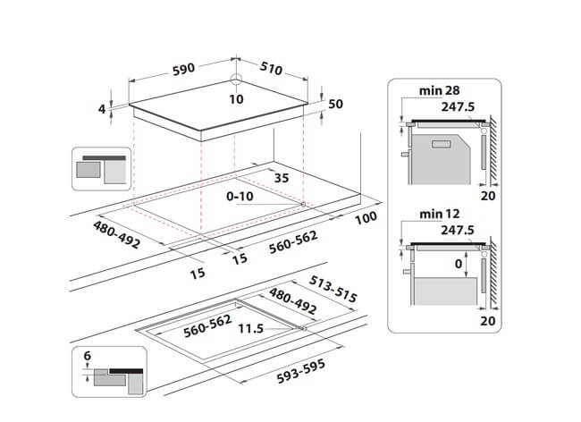 WHIRLPOOL indukcijas plīts virsma WBB8360NEBM