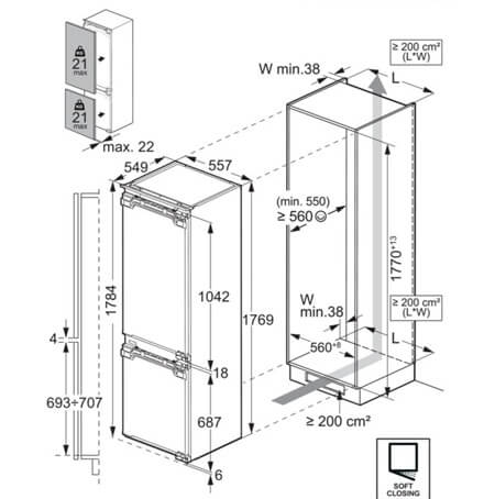 AEG iebūvējams ledusskapis TC7CS181AF
