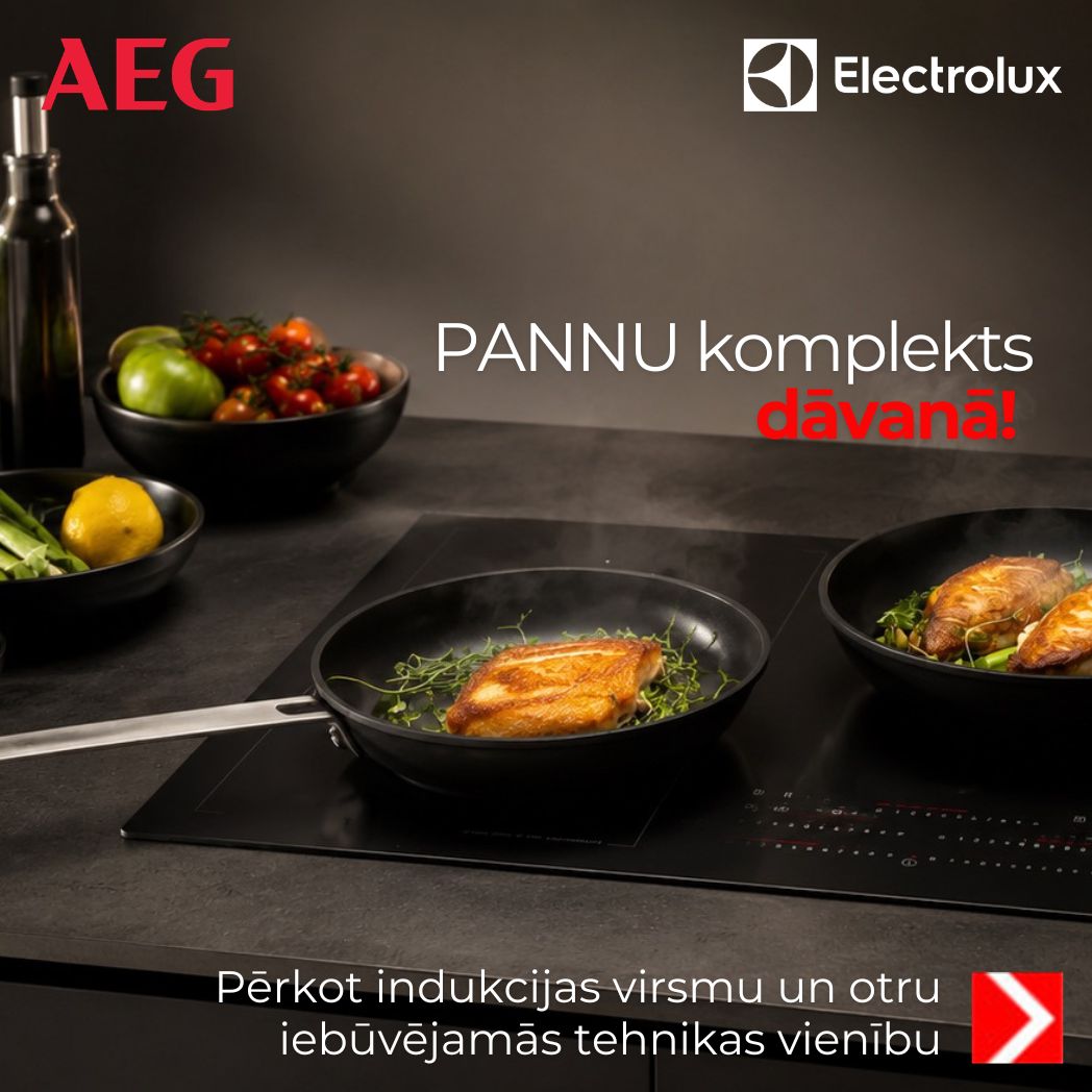 AEG un Eletcrolux indiukcijas virsmām dāvana