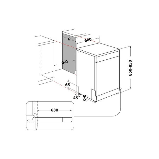 WHIRLPOOL trauku mazgājamā mašīna W7FHP43X