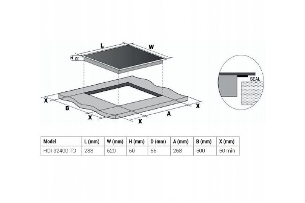 BEKO indukcijas plīts virsma HDI32400TO_4 BEKO indukcijas plīts virsma HDI32400TO