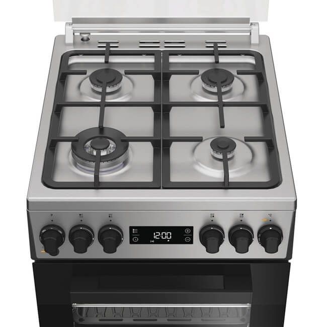 WHIRLPOOL gāzes plīts ar elektrisko cepeškrāsni W5G8LMSWTX