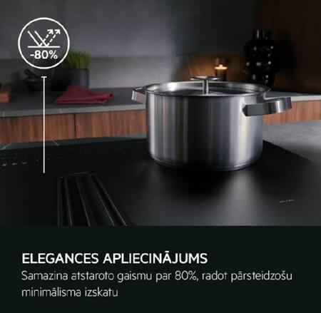 indukcijas-virsma-ar-integretu-tvaika-nosuceju-aeg-th84cc23cz-melna-mateta AEG indukcijas virsma ar integrētu tvaika nosūcēju TH84CC23CZ