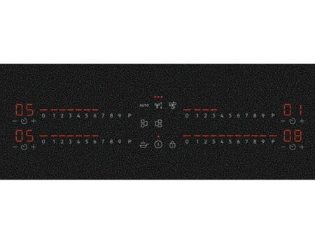indukcijas-virsma-ar-integretu-tvaika-nosuceju-aeg-th84cc23cz-vadibas-panelis AEG indukcijas virsma ar integrētu tvaika nosūcēju TH84CC23CZ