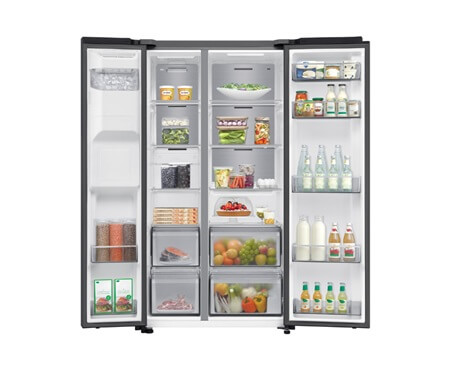 ledusskapis-side-by-side-samsung-rs70f64kefeo-bespoke-icemaker SAMSUNG side by side ledusskapis RS70F64KEFEO