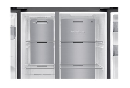 ledusskapis-side-by-side-samsung-rs70f64kefeo-bespoke-metal-cooling SAMSUNG side by side ledusskapis RS70F64KEFEO