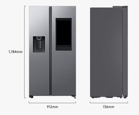 SAMSUNG side by side ledusskapis RS90F66BEFEO