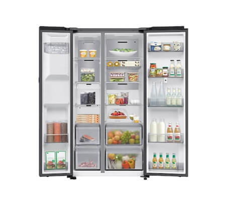 SAMSUNG side by side ledusskapis RS90F66BEFEO