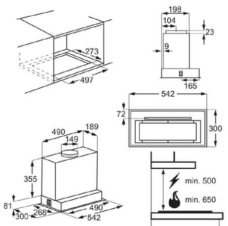 ELECTROLUX tvaika nosūcējs LFG815K