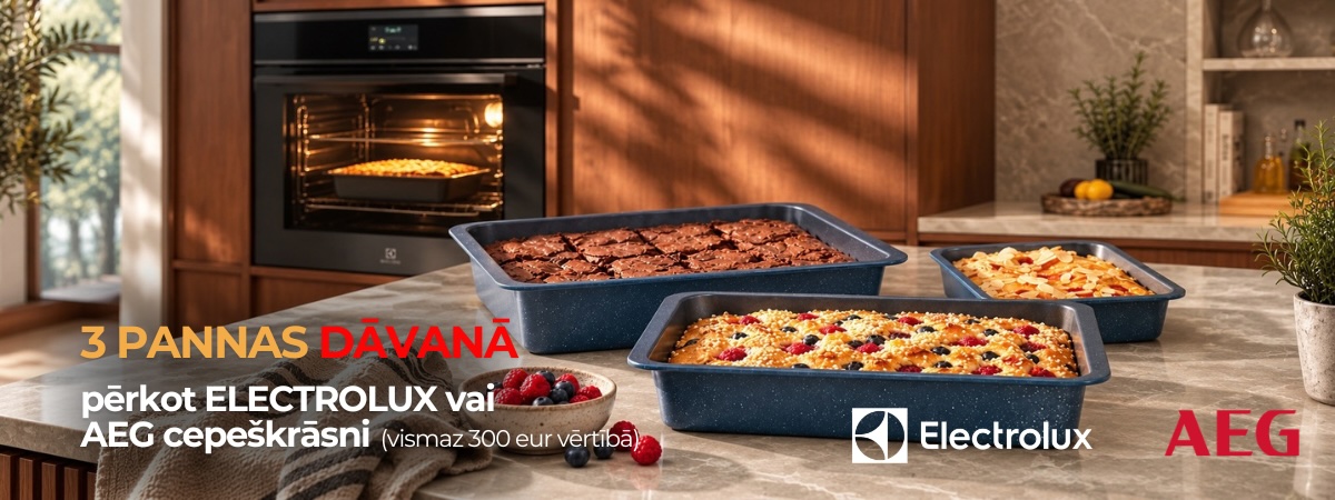 AEG un Electrolux cepeškrāsnij pannas davanā